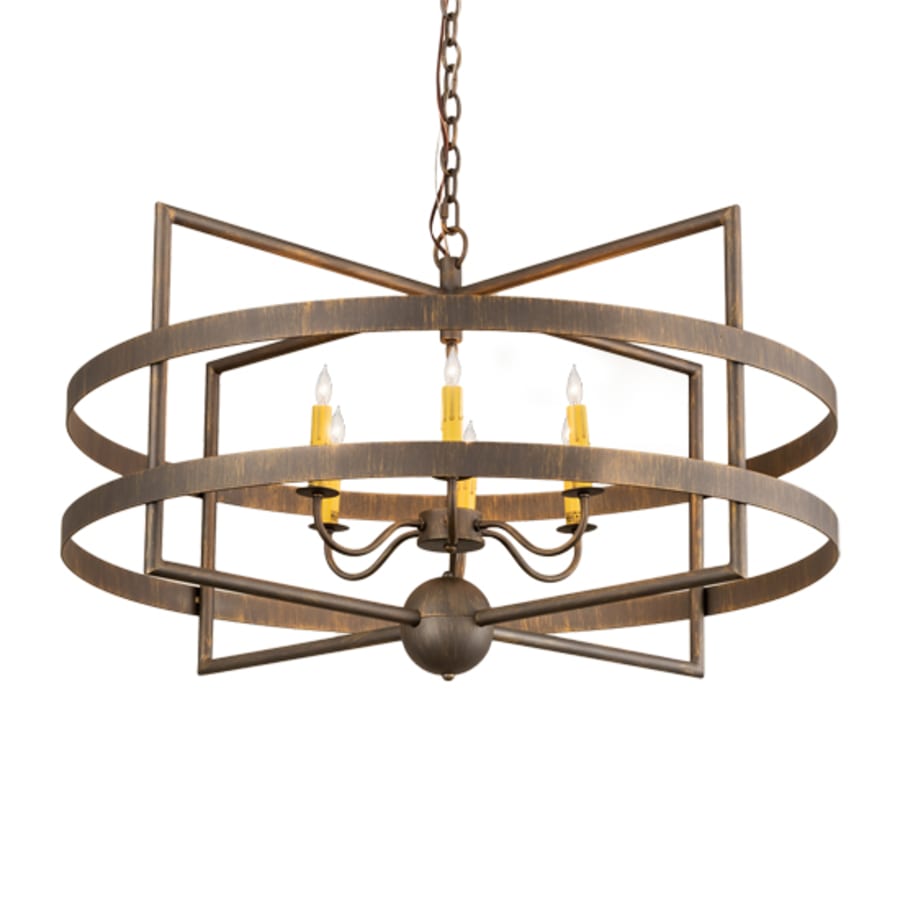 Meyda Tiffany Aldari 6 Light 36" Wide Taper Candle Style Chandelier