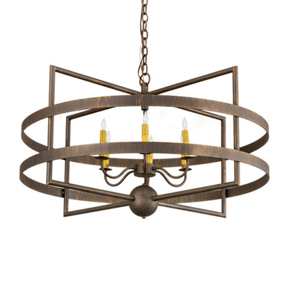 Meyda Tiffany Aldari 6 Light 36" Wide Taper Candle Style Chandelier