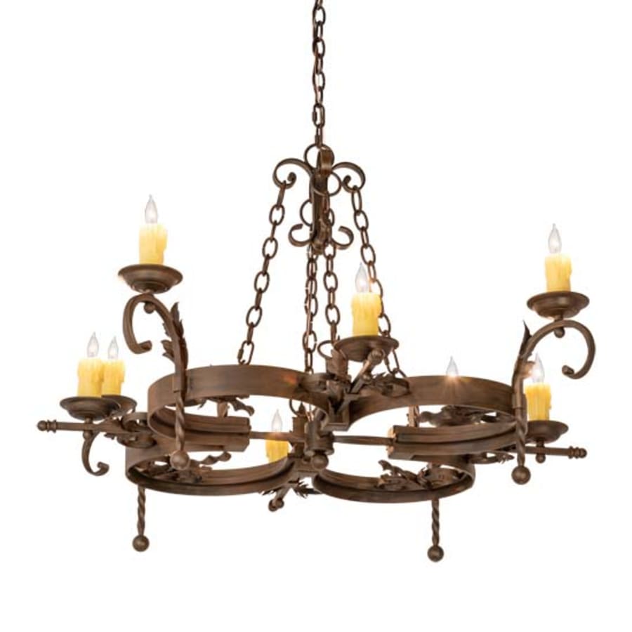 Meyda Tiffany Andorra 8 Light 42" Wide Taper Candle Style Chandelier