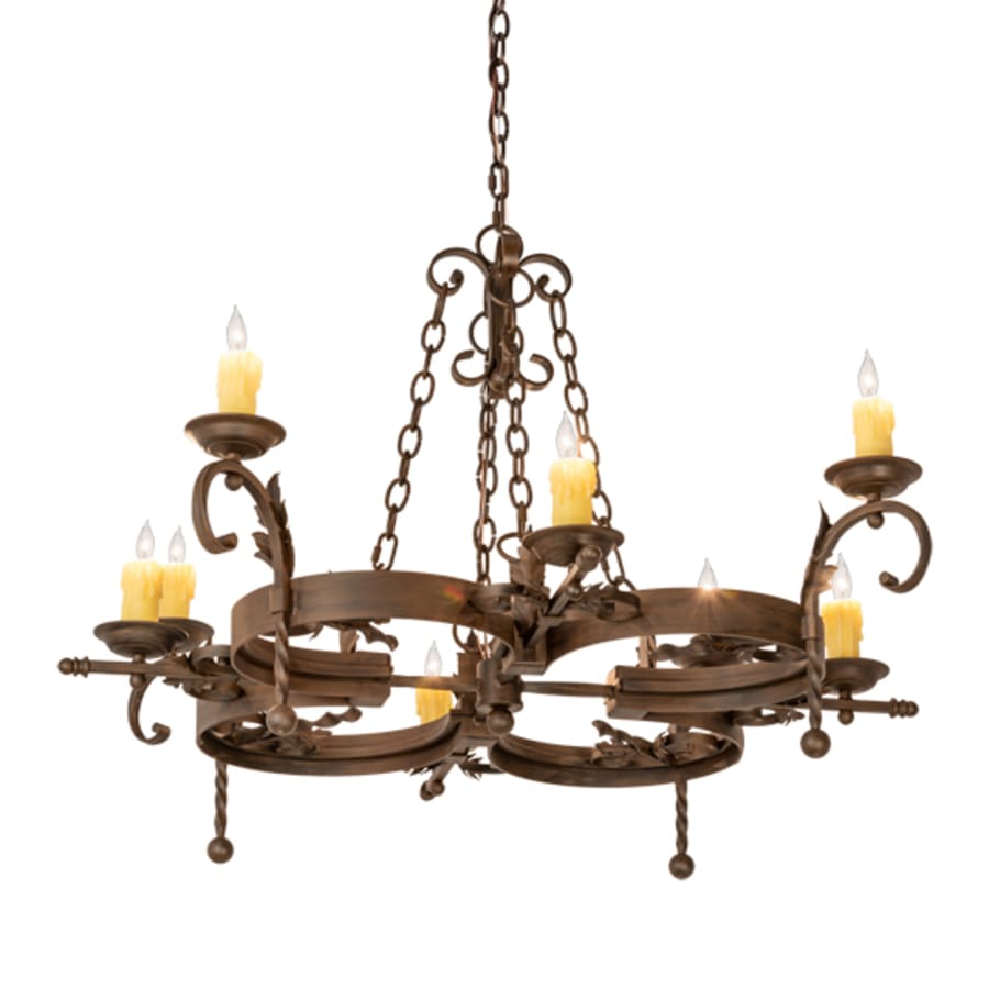 Meyda Tiffany Andorra 8 Light 42" Wide Taper Candle Style Chandelier