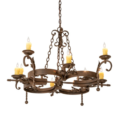 Meyda Tiffany Andorra 8 Light 42" Wide Taper Candle Style Chandelier