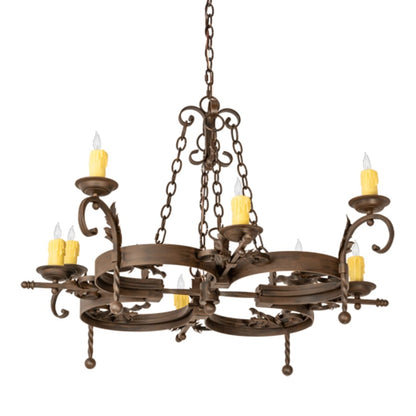 Meyda Tiffany Andorra 8 Light 42" Wide Taper Candle Style Chandelier