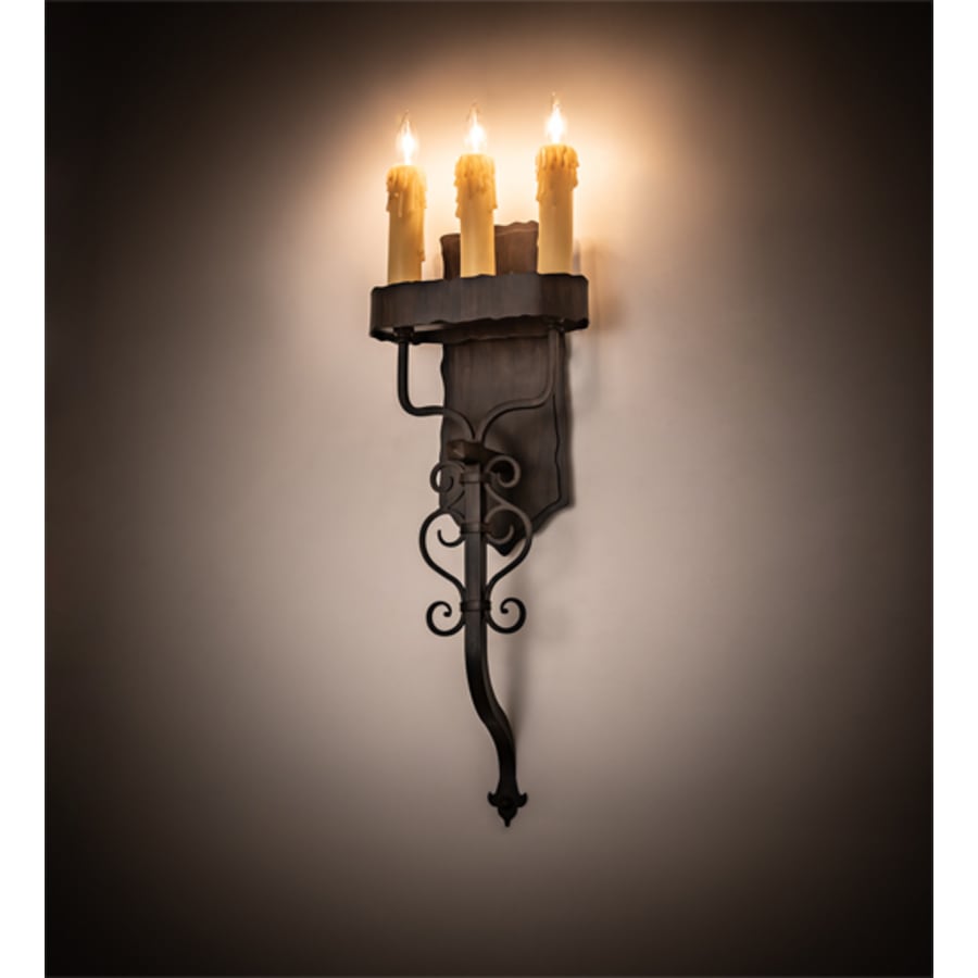 Meyda Tiffany Ahriman 3 Light 29" Tall Wall Sconce
