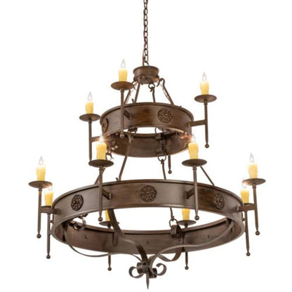 Meyda Tiffany Lorenzo 12 Light 48" Wide Taper Candle Style Chandelier