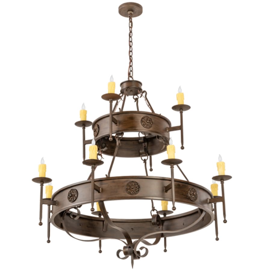 Meyda Tiffany Lorenzo 12 Light 48" Wide Taper Candle Style Chandelier