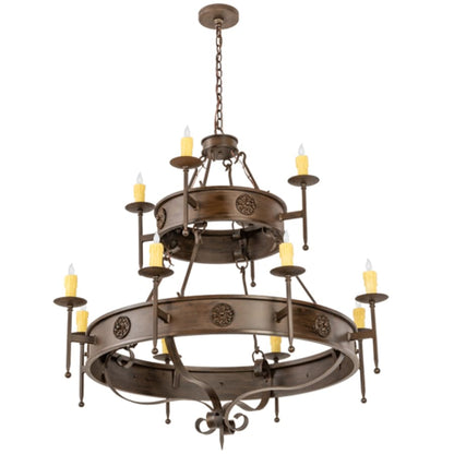 Meyda Tiffany Lorenzo 12 Light 48" Wide Taper Candle Style Chandelier