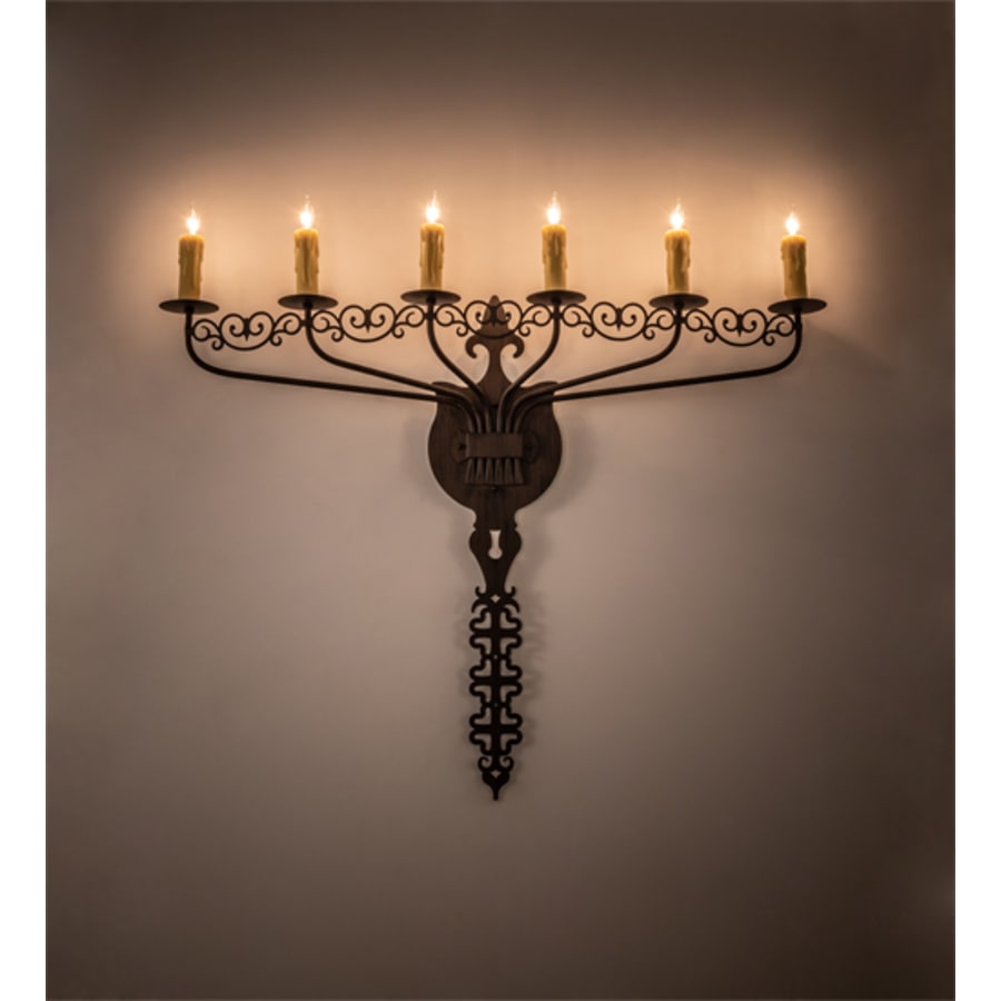 Meyda Tiffany Almonte 6 Light 30" Tall Wall Sconce