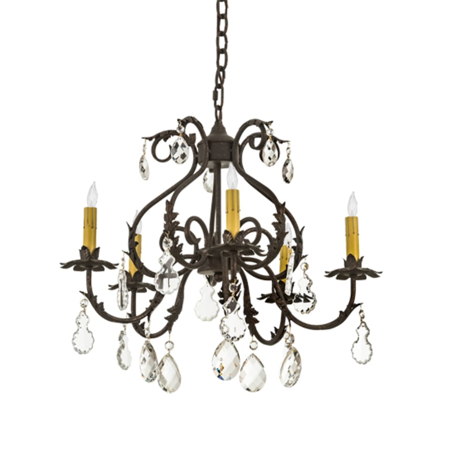 Meyda Tiffany Chantilly 5 Light 24" Wide Crystal Candle Style Chandelier