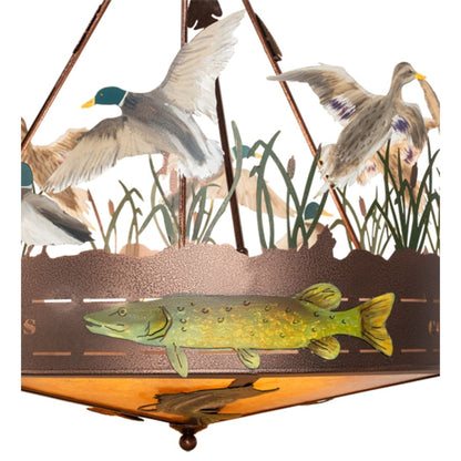 Meyda Tiffany Boulders 6 Light 30" Wide Semi-Flush Drum Ceiling Fixture