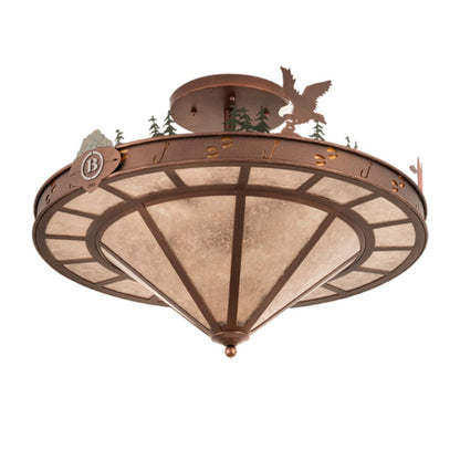 Meyda Tiffany Boulders 6 Light 32" Wide Semi-Flush Ceiling Fixture