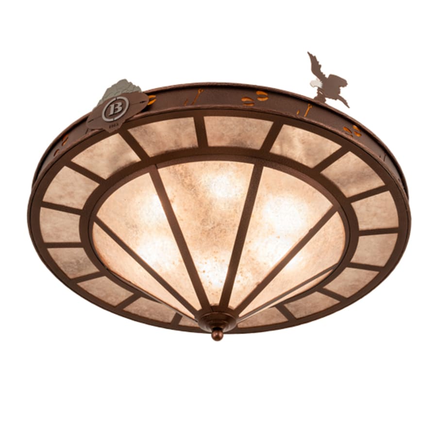 Meyda Tiffany Boulders 6 Light 32" Wide Semi-Flush Ceiling Fixture