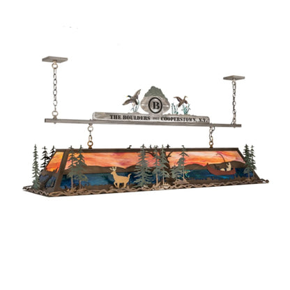 Meyda Tiffany 9 Light 72" Wide Billiard Linear Pendant