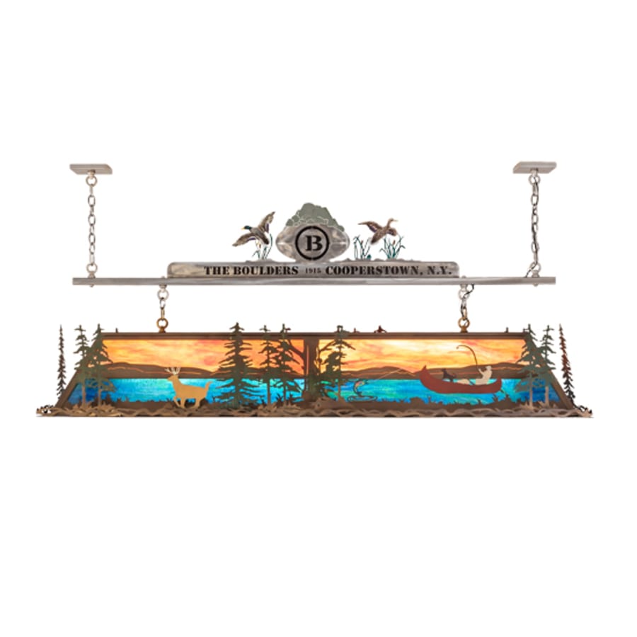 Meyda Tiffany 9 Light 72" Wide Billiard Linear Pendant