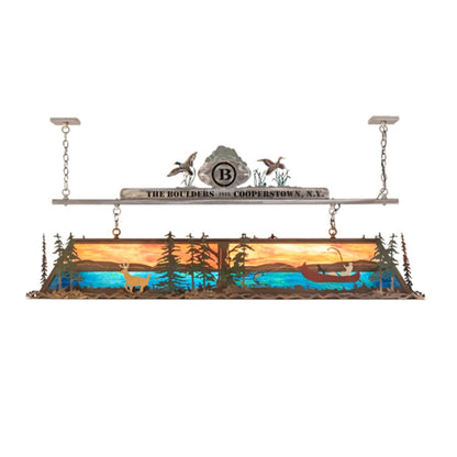 Meyda Tiffany 9 Light 72" Wide Billiard Linear Pendant