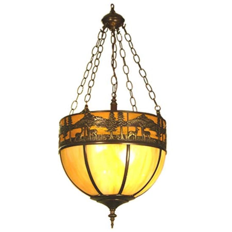 Meyda Tiffany Deer Lodge 4 Light 16" Wide Pendant