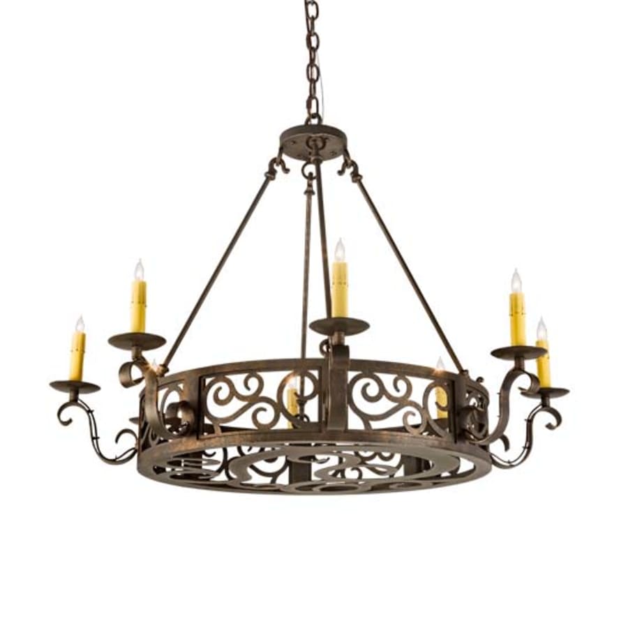 Meyda Tiffany Delano 8 Light 36" Wide Taper Candle Style Chandelier