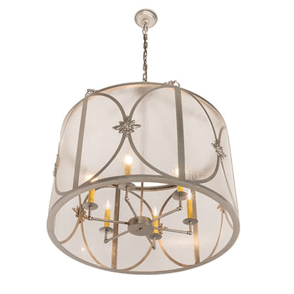 Meyda Tiffany 6 Light 30" Wide Taper Candle Pendant