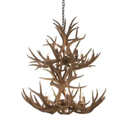 Meyda Tiffany Antlers 12 Light 36" Wide Antler Candle Style Chandelier