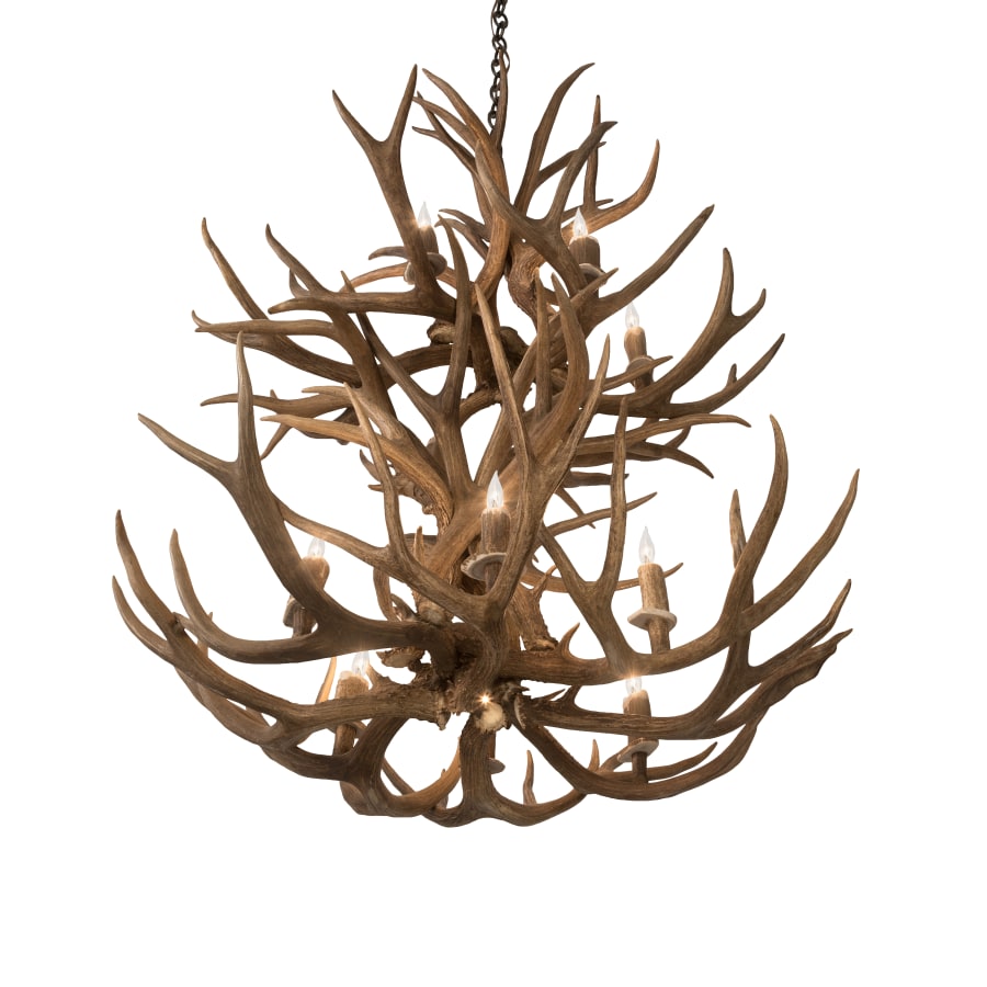 Meyda Tiffany Antlers 12 Light 36" Wide Antler Candle Style Chandelier
