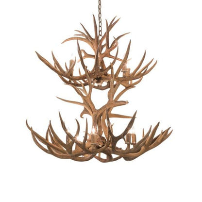 Meyda Tiffany Antlers 12 Light 42" Wide Antler Candle Style Chandelier