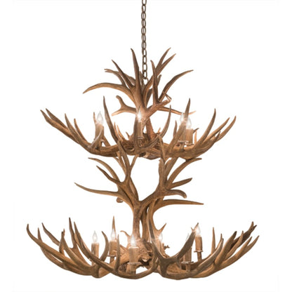 Meyda Tiffany Antlers 12 Light 42" Wide Antler Candle Style Chandelier