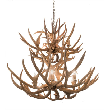 Meyda Tiffany Antlers 12 Light 42" Wide Antler Candle Style Chandelier