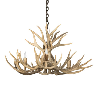 Meyda Tiffany Antlers 4 Light 32" Wide Antler Candle Style Chandelier