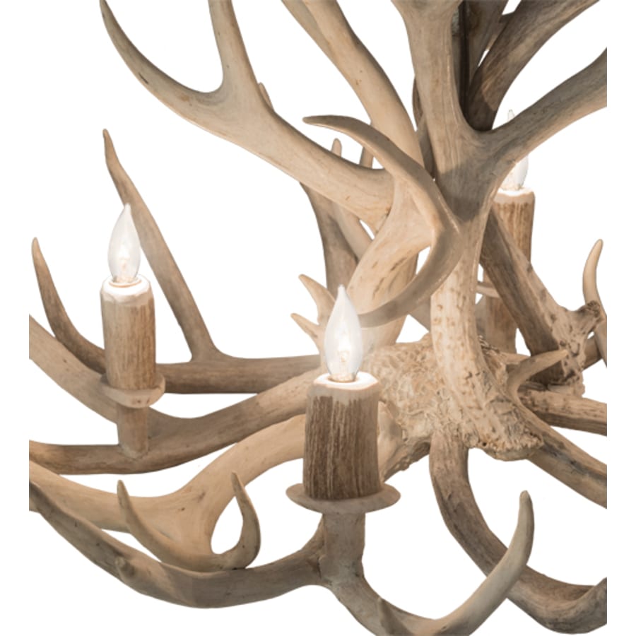 Meyda Tiffany Antlers 4 Light 32" Wide Antler Candle Style Chandelier