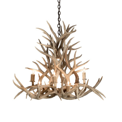 Meyda Tiffany Antlers 8 Light 38" Wide Antler Candle Style Chandelier