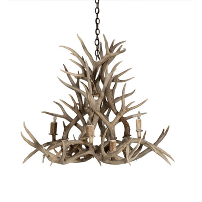 Meyda Tiffany Antlers 8 Light 38" Wide Antler Candle Style Chandelier