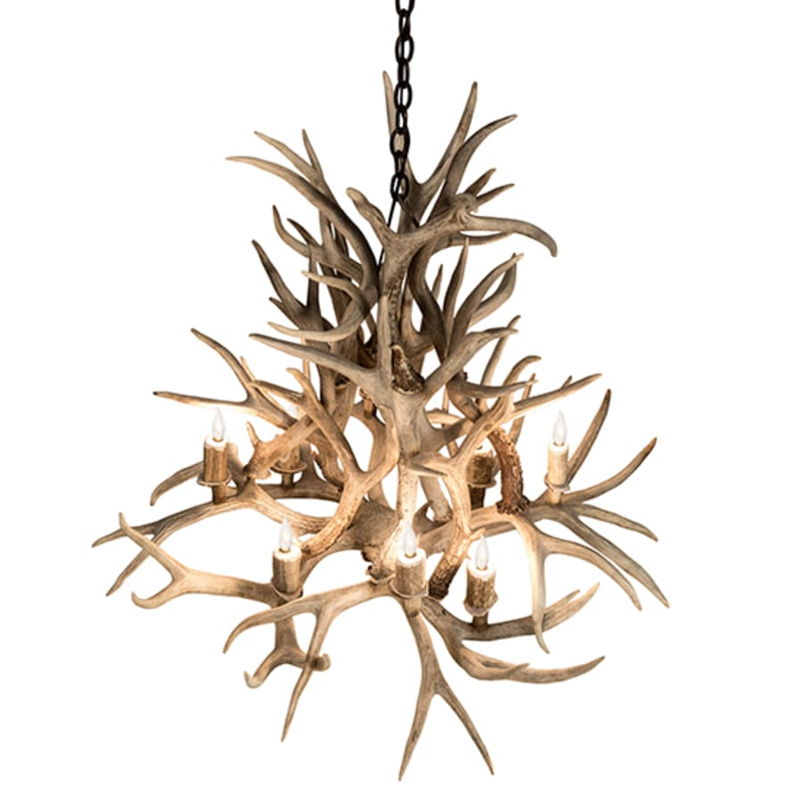 Meyda Tiffany Antlers 8 Light 38" Wide Antler Candle Style Chandelier