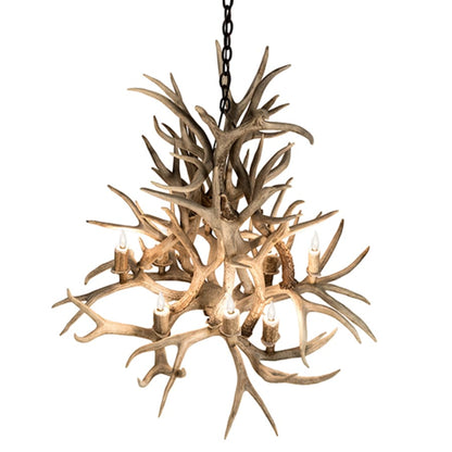 Meyda Tiffany Antlers 8 Light 38" Wide Antler Candle Style Chandelier