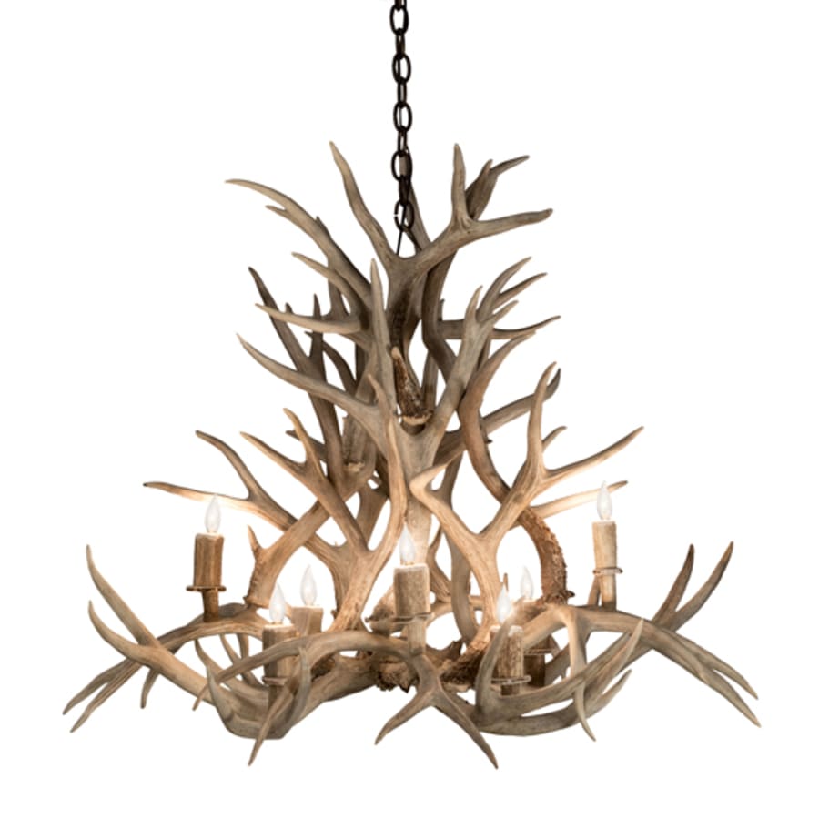 Meyda Tiffany Antlers 8 Light 38" Wide Antler Candle Style Chandelier