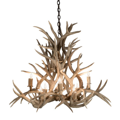 Meyda Tiffany Antlers 8 Light 38" Wide Antler Candle Style Chandelier