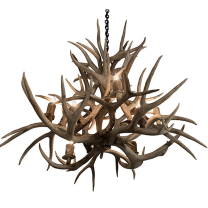 Meyda Tiffany Antlers 8 Light 38" Wide Antler Candle Style Chandelier