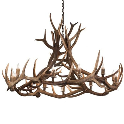 Meyda Tiffany Antlers 12 Light 56" Wide Antler Candle Style Chandelier