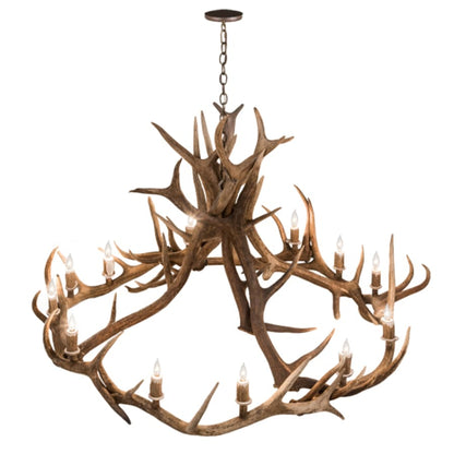 Meyda Tiffany Antlers 12 Light 56" Wide Antler Candle Style Chandelier
