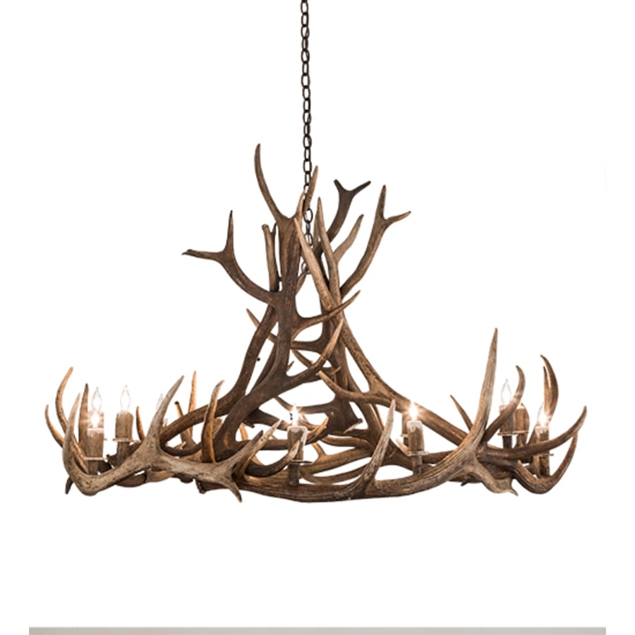Meyda Tiffany Antlers 12 Light 56" Wide Antler Candle Style Chandelier