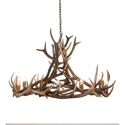 Meyda Tiffany Antlers 12 Light 56" Wide Antler Candle Style Chandelier