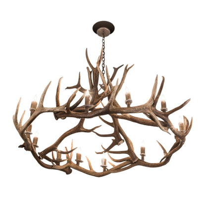 Meyda Tiffany Antlers 12 Light 56" Wide Antler Candle Style Chandelier