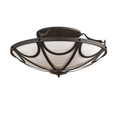 Meyda Tiffany Carousel 8 Light 42" Wide Semi-Flush Bowl Ceiling Fixture - Hand Wrought Iron Finish