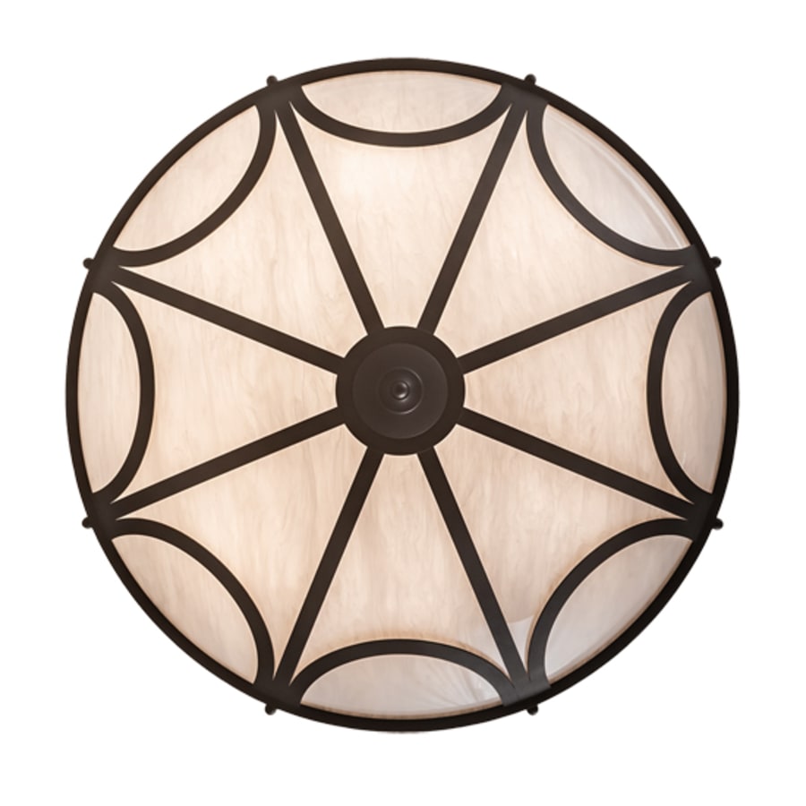 Meyda Tiffany Carousel 8 Light 42" Wide Semi-Flush Bowl Ceiling Fixture - Hand Wrought Iron Finish