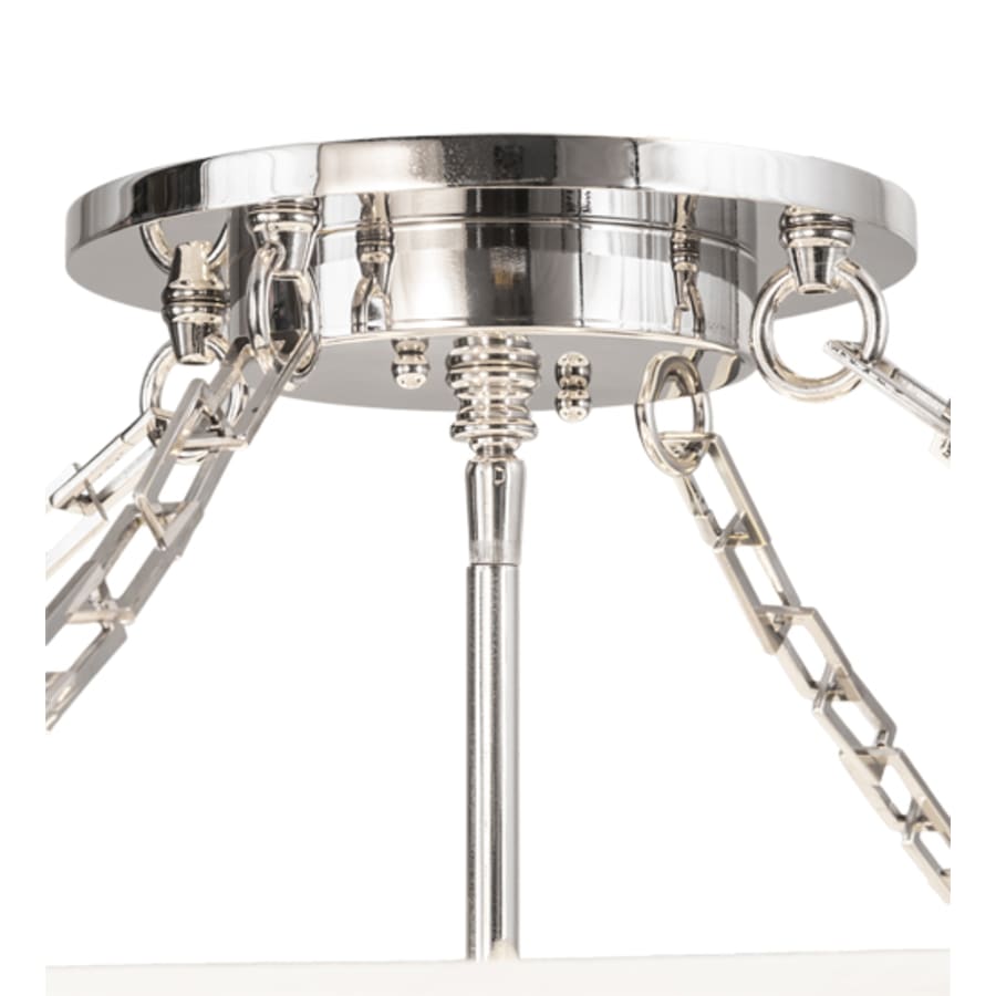 Meyda Tiffany Cilindro 4 Light 24" Wide Semi-Flush Drum Ceiling Fixture - Polished Nickel Finish