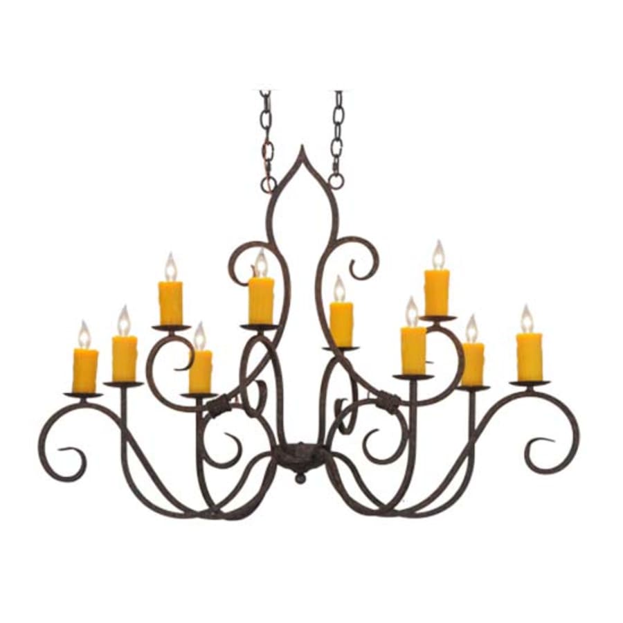 Meyda Tiffany Clifton 10 Light 48" Wide Taper Candle Style Chandelier