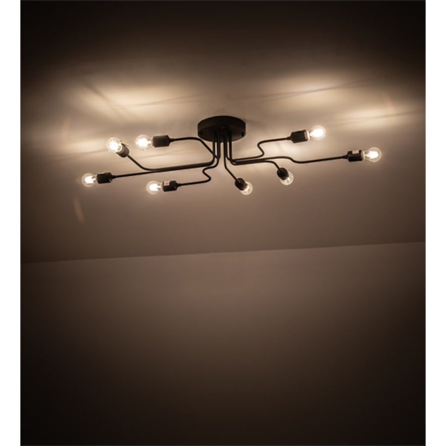 Meyda Tiffany PipeDream Alva 8 Light 44" Wide Semi-Flush Linear Ceiling Fixture