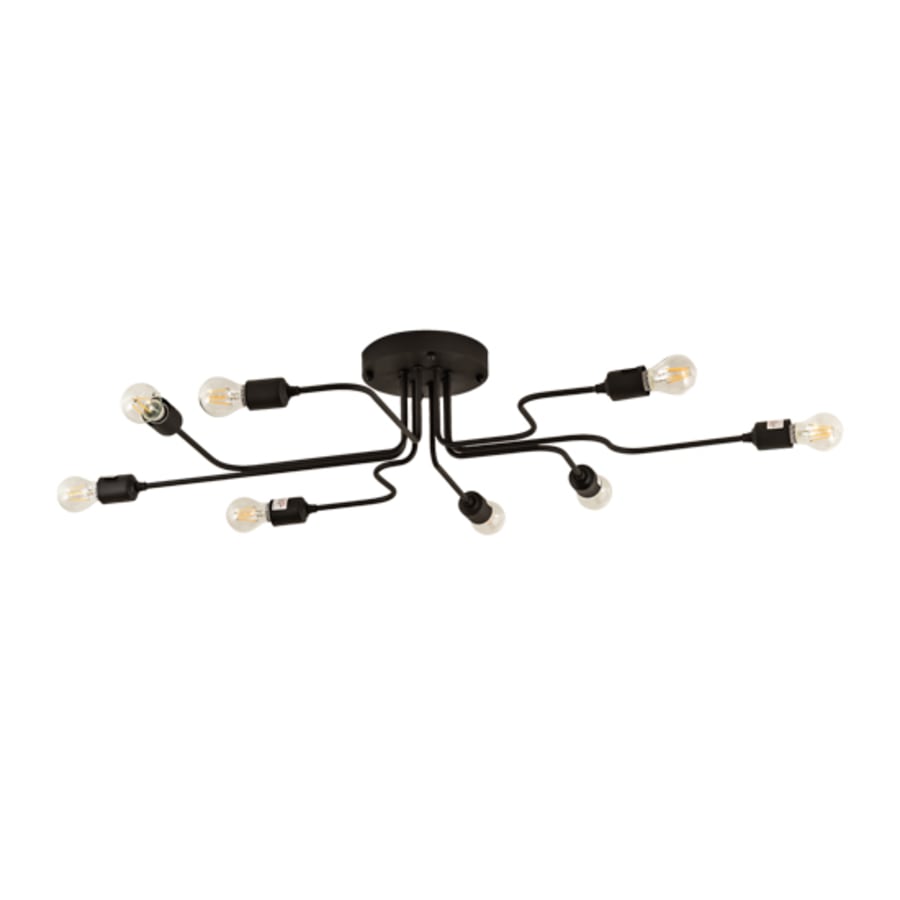 Meyda Tiffany PipeDream Alva 8 Light 44" Wide Semi-Flush Linear Ceiling Fixture