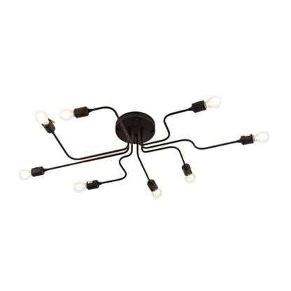 Meyda Tiffany PipeDream Alva 8 Light 44" Wide Semi-Flush Linear Ceiling Fixture