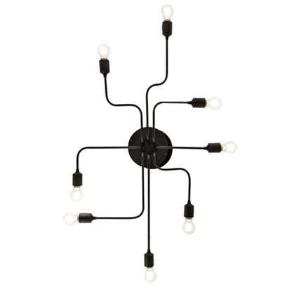 Meyda Tiffany PipeDream Alva 8 Light 44" Wide Semi-Flush Linear Ceiling Fixture