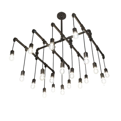 Meyda Tiffany 20 Light 51" Wide Abstract Linear Pendant