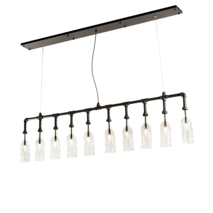 Meyda Tiffany 10 Light 75" Wide Suspension Linear Pendant